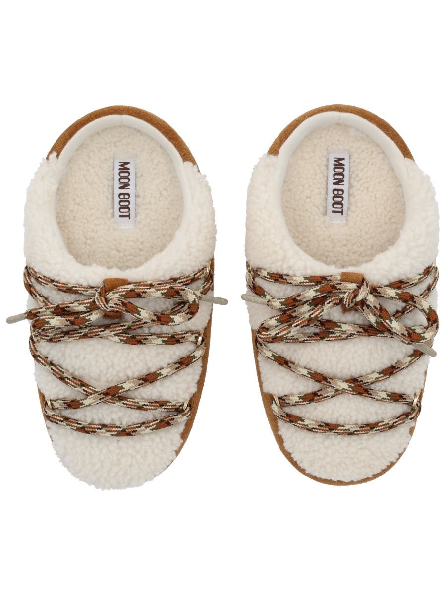 Moon Boot Shearling Lamb Leather Mule — Multicolor, view 3