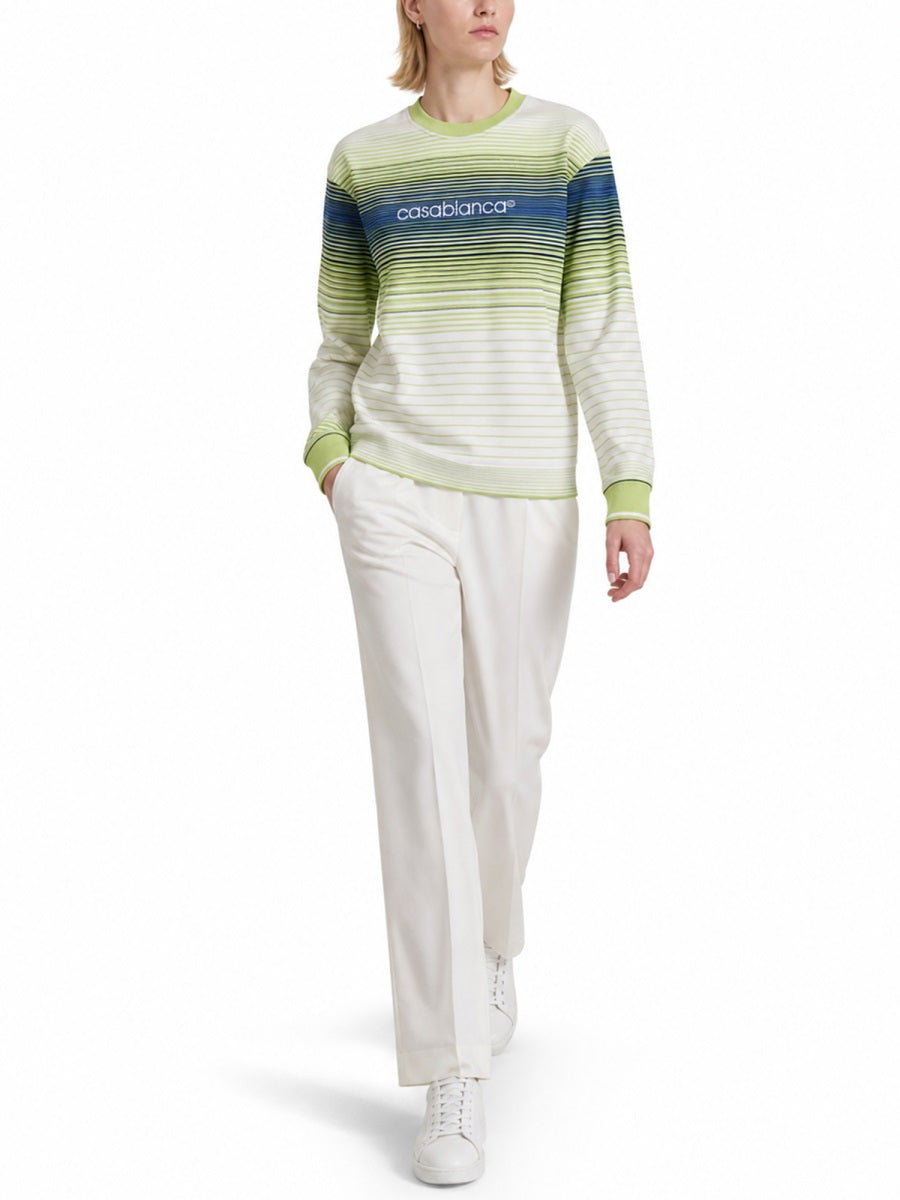 Casablanca Logo Multicolour Pima Cotton T-Shirt — Multicolor, view 3