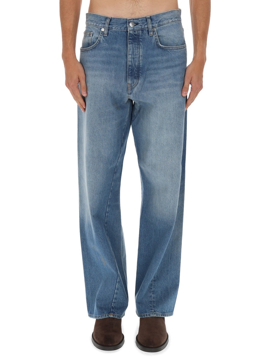 Sunflower Wide Twist Jeans — Blue, view 4