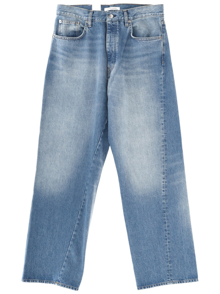 Sunflower Wide Twist Jeans — Blue, view 5