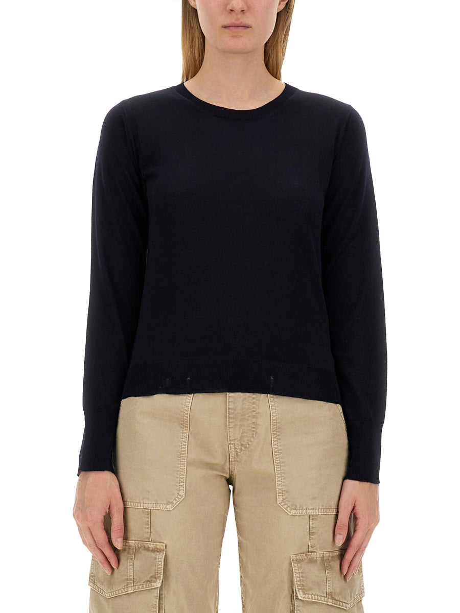 Golden Goose Virgin Wool Sweater — Blue, view 7