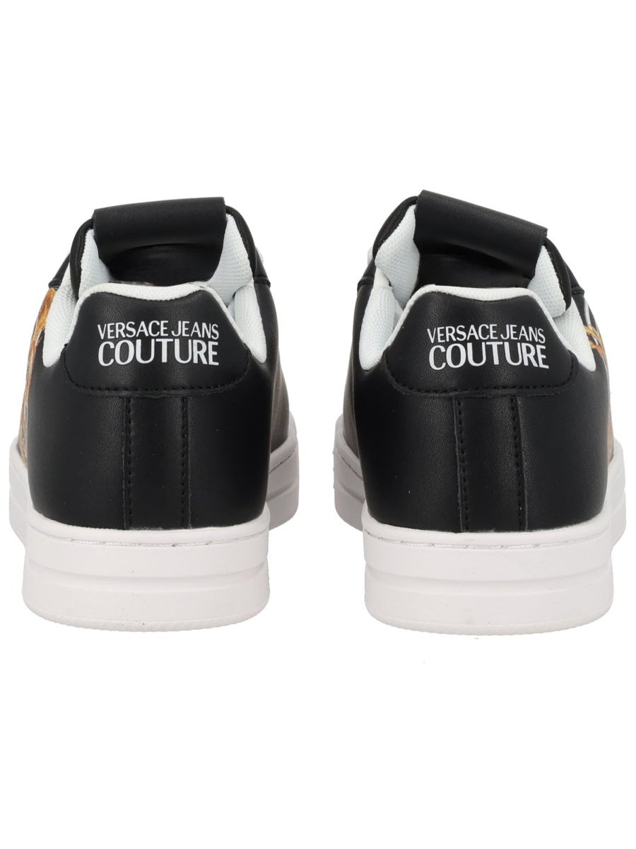 Versace Jeans Couture Wave Leather Sneaker — Black, view 2