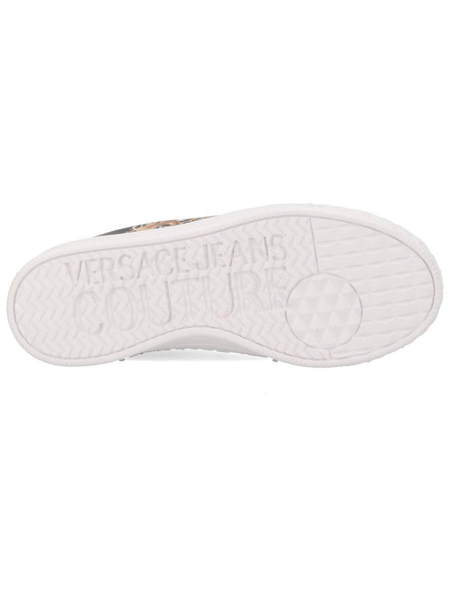 Versace Jeans Couture Wave Leather Sneaker — Black, view 4