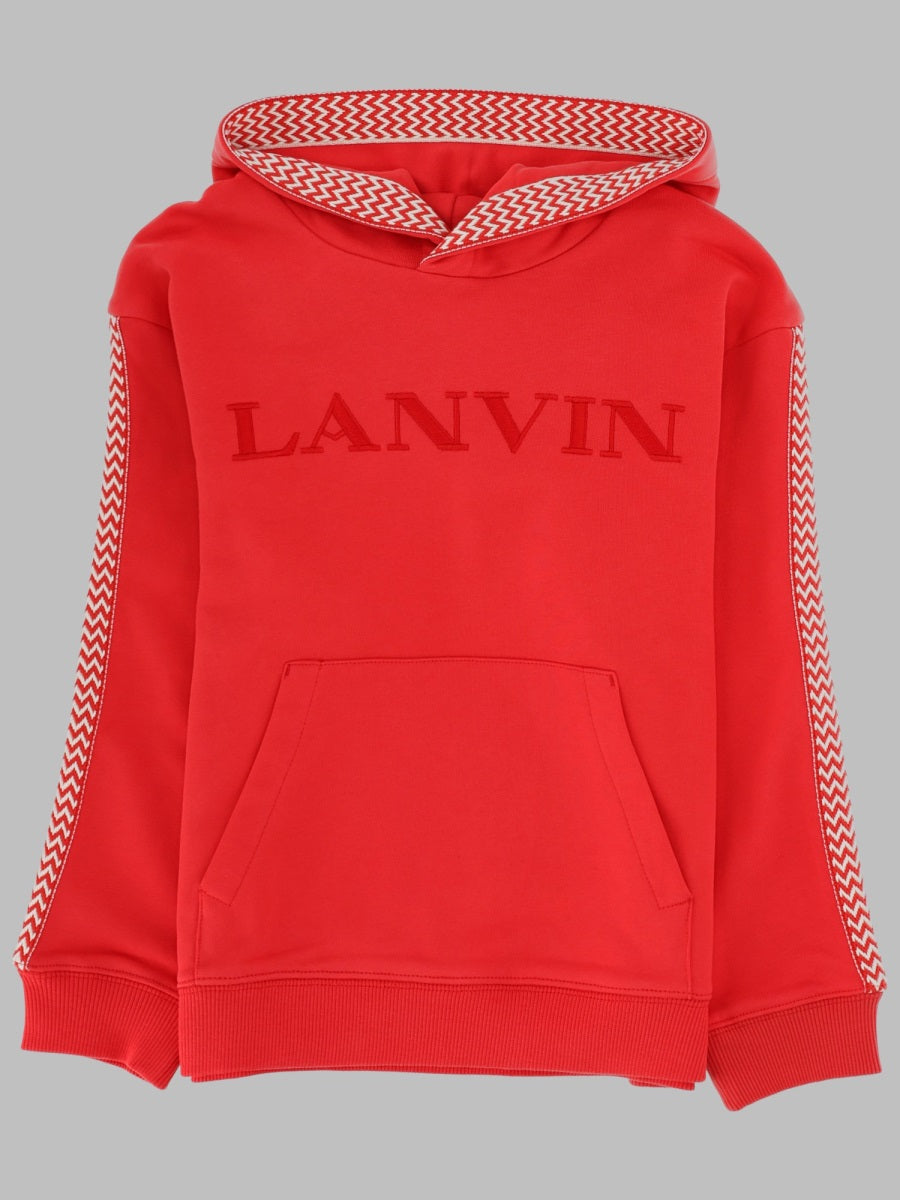 Lanvin Cotton Hooded Sweatshirt — Red by Lanvin