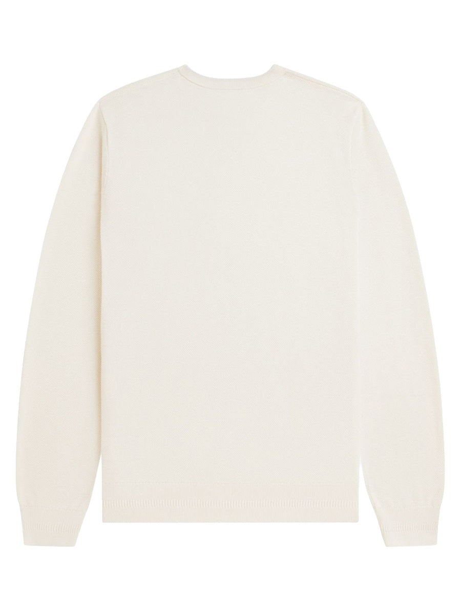 Fred Perry Logo Cotton Knit Sweater — Powder by Fred Perry