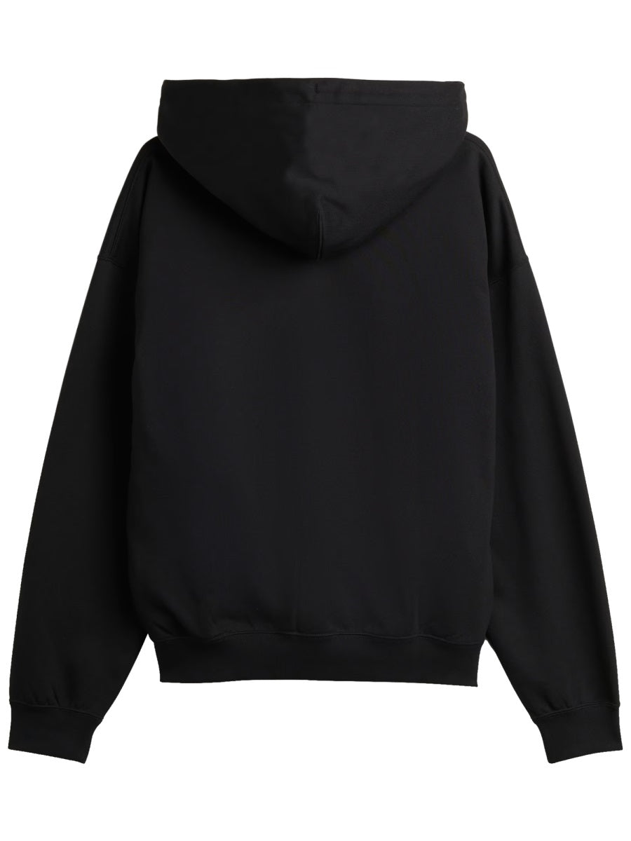 Adidas Cotton-Blend Hoodie Sweatshirt — Black by Adidas