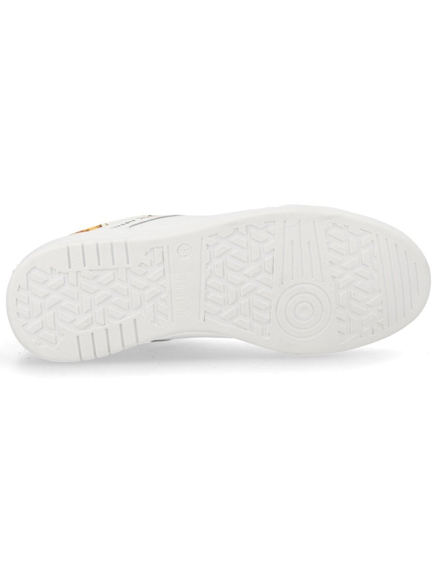 Versace Jeans Couture Woven Weave Motif Sneakers — White, view 4