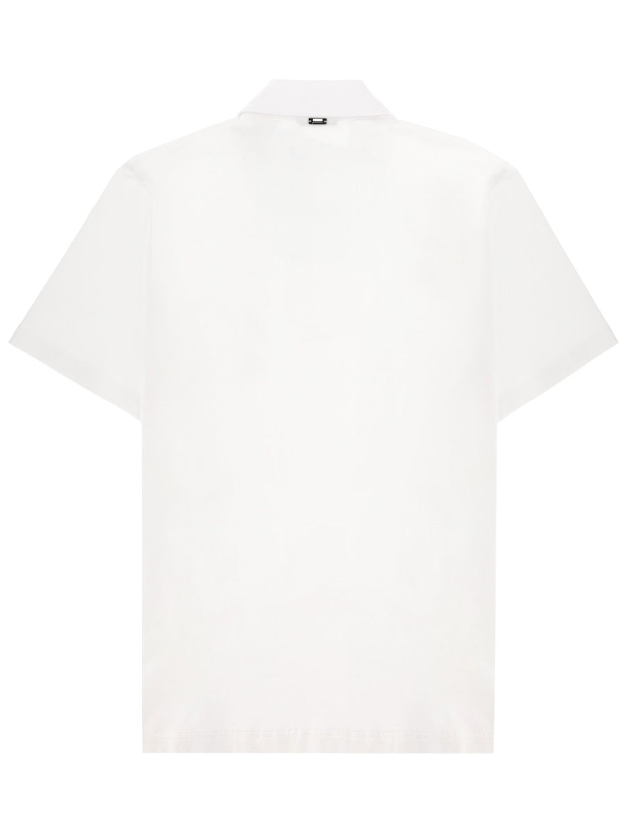 Herno Cotton Polo Shirt — White, view 2