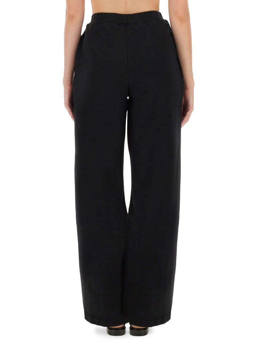 Rotate Birger Christensen Lace-Up Organic Cotton Trousers — Black, view 3