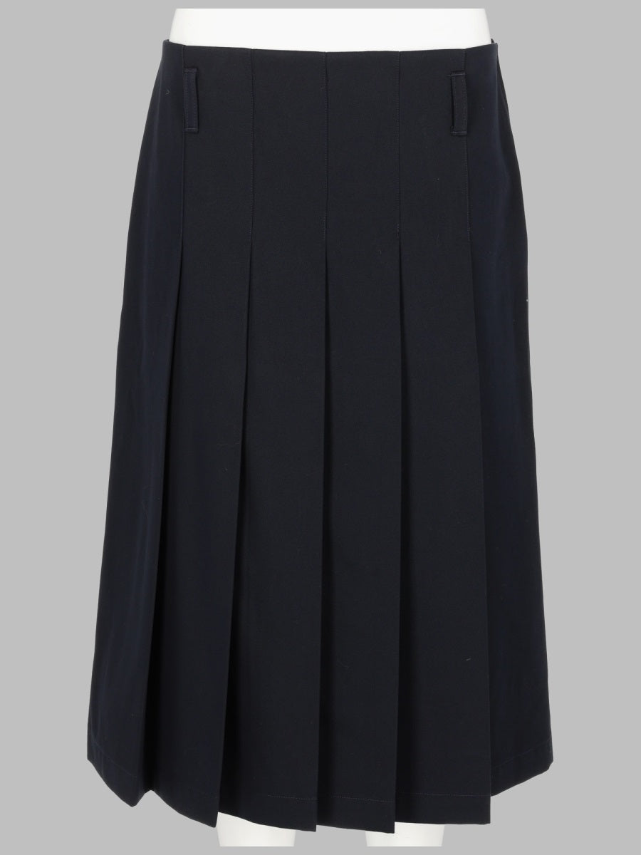 A.P.C. Pleated Organic Cotton Skirt — Black by A.p.c.