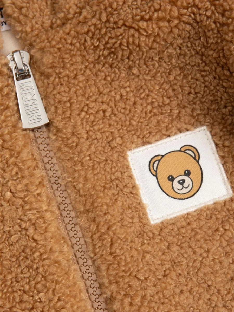 Moschino Polyester Coat — Brown, view 3