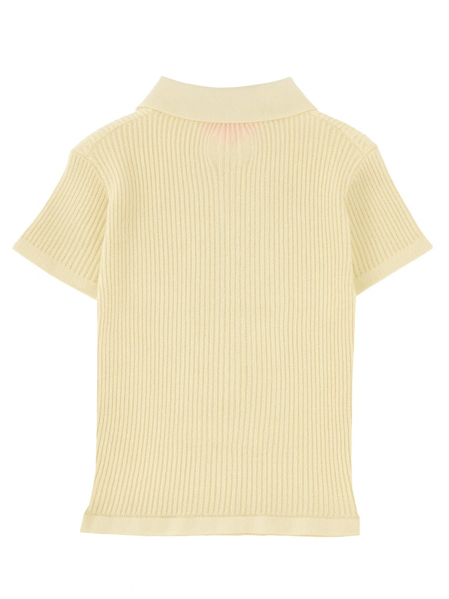 Guest In Residence 100% Cashmere Polo Shirt — Beige, view 2