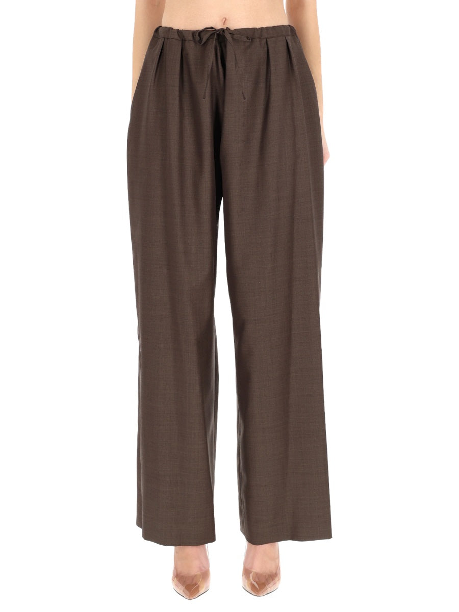 Loulou De Saison Cove Trousers — Brown, view 4