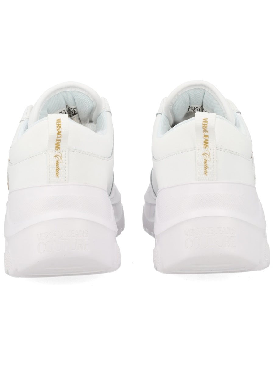 Versace Jeans Couture Logo White Leather Sneaker — White, view 2