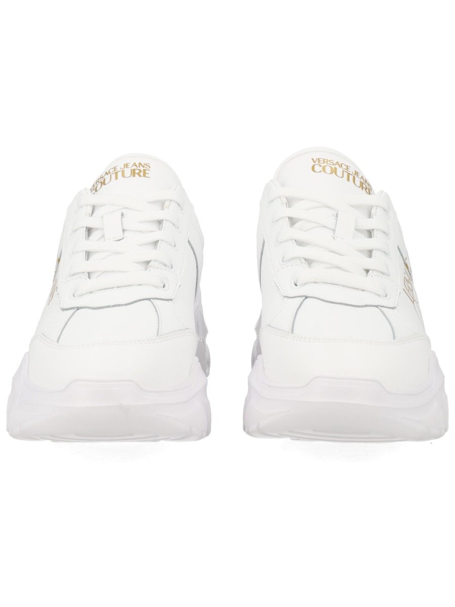 Versace Jeans Couture Logo White Leather Sneaker — White, view 5