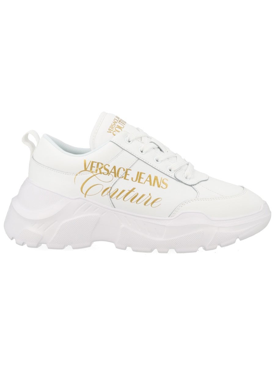 Versace Jeans Couture Logo White Leather Sneaker — White, view 6