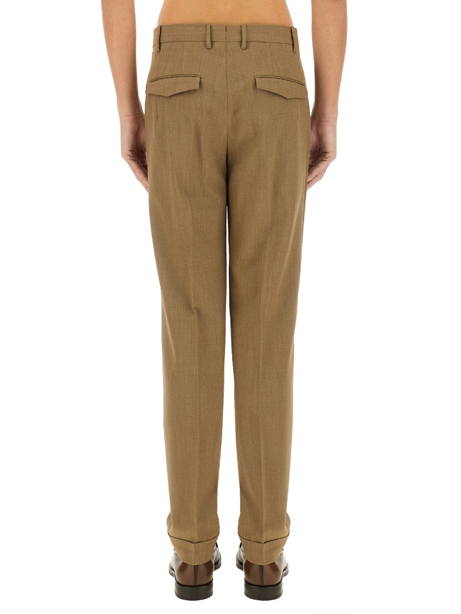 Pt Torino Straight-Leg Virgin Wool Blend Trousers — Beige by Pt Torino