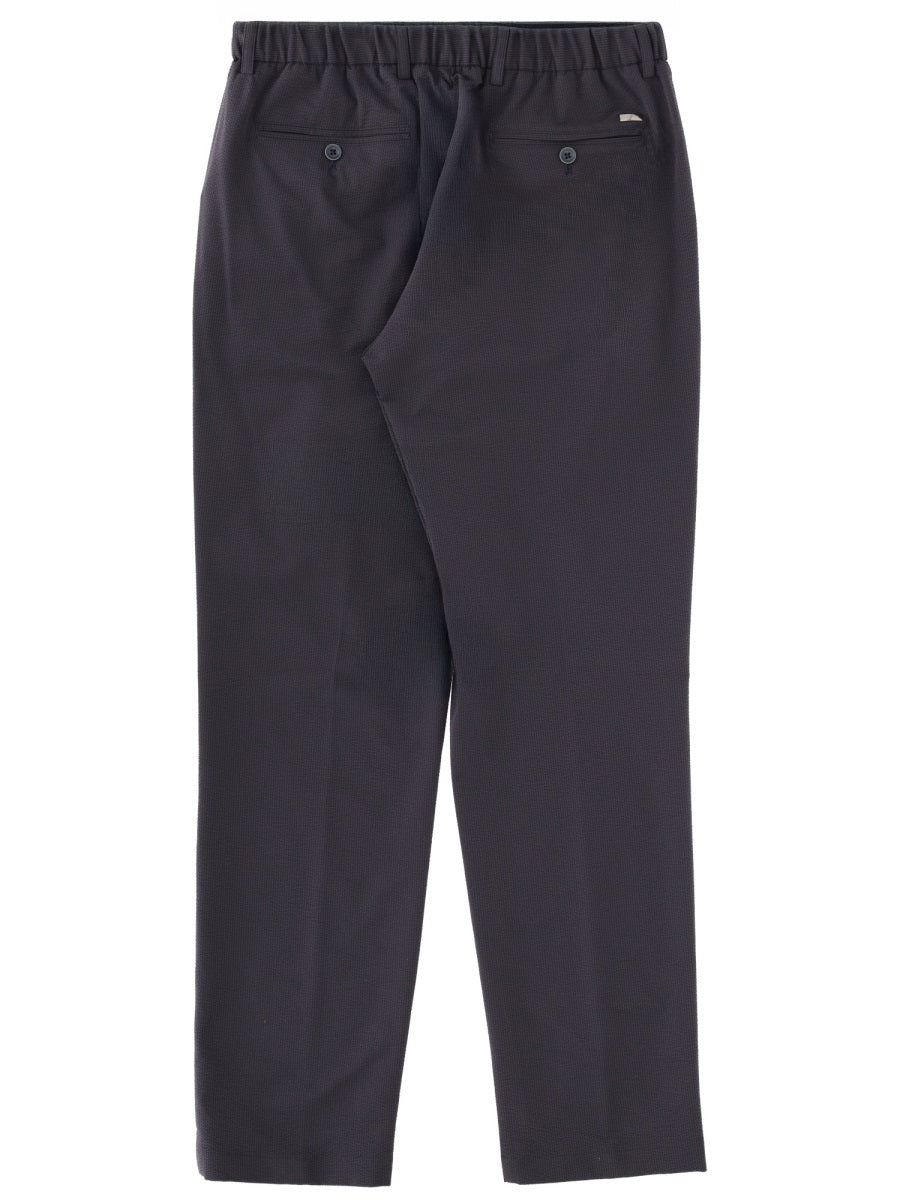 Herno Tailored Blue Polyester Trousers — Blue, view 2