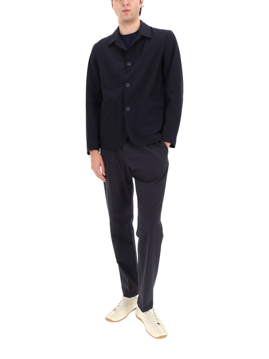 Herno Tailored Blue Polyester Trousers — Blue, view 3