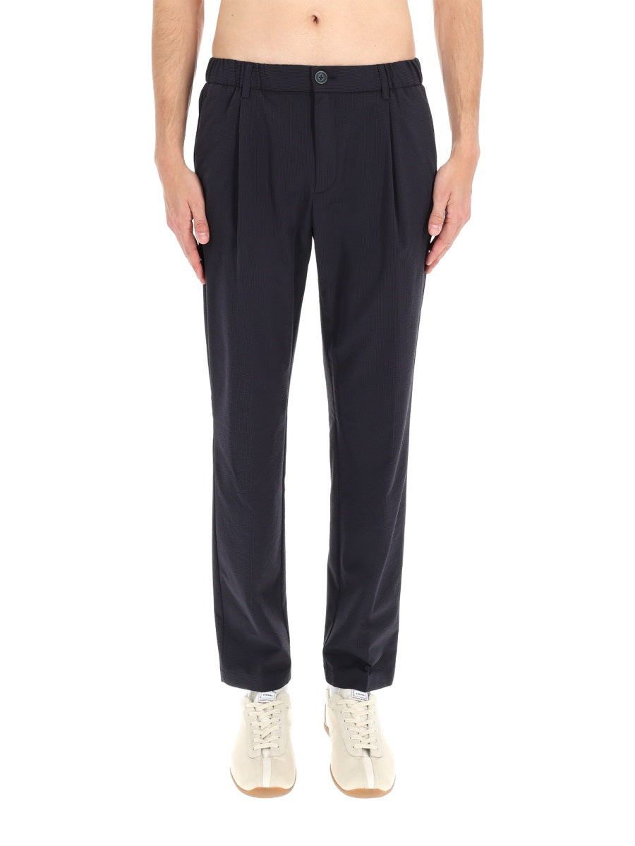 Herno Tailored Blue Polyester Trousers — Blue, view 6