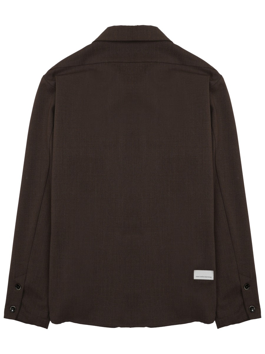 Nine In The Morning Wool Elastane Jacket — Brown, view 2