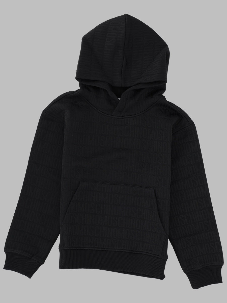 Moschino Polyester Cotton Hooded Sweatshirt — Black by Moschino