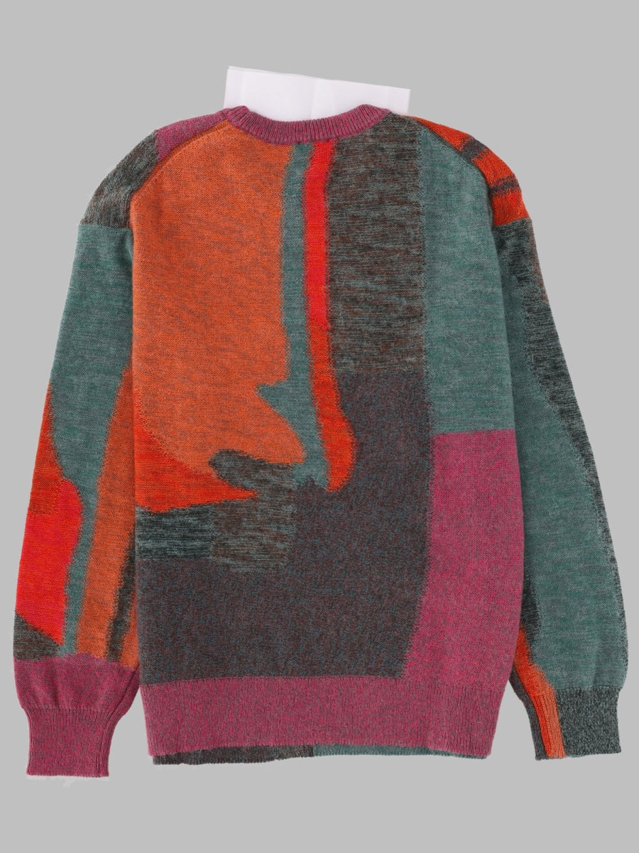 Ps Paul Smith Floral Glitch Knit Jumper — Multicolor, view 2