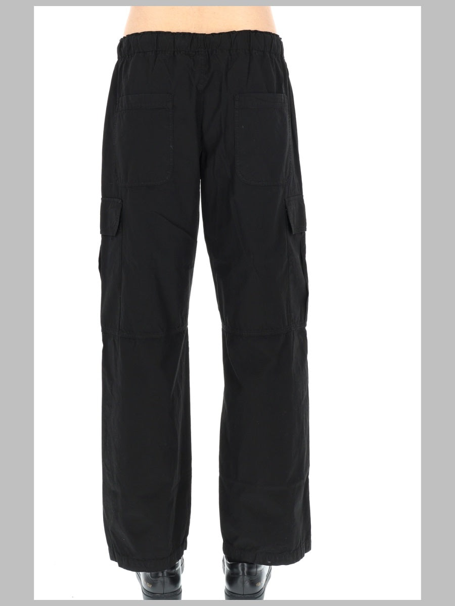 Palm Angels Curved Logo Cargo Trousers — Black, view 2