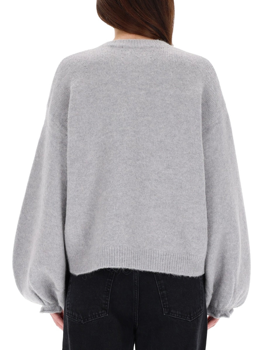 Rotate Birger Christensen Wide Sleeve Wool Blend Sweater — Gray by Rotate Birger Christensen