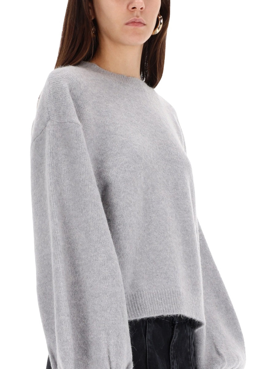 Rotate Birger Christensen Wide Sleeve Wool Blend Sweater — Gray, view 2