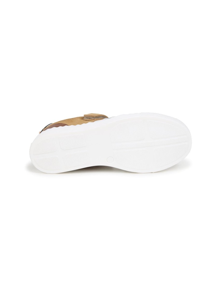 Chloé Leather Sneaker — Beige, view 4