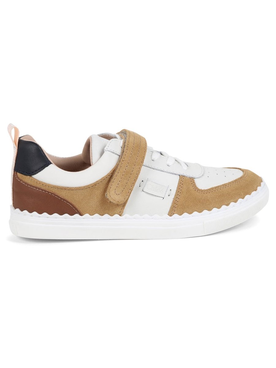 Chloé Leather Sneaker — Beige, view 7