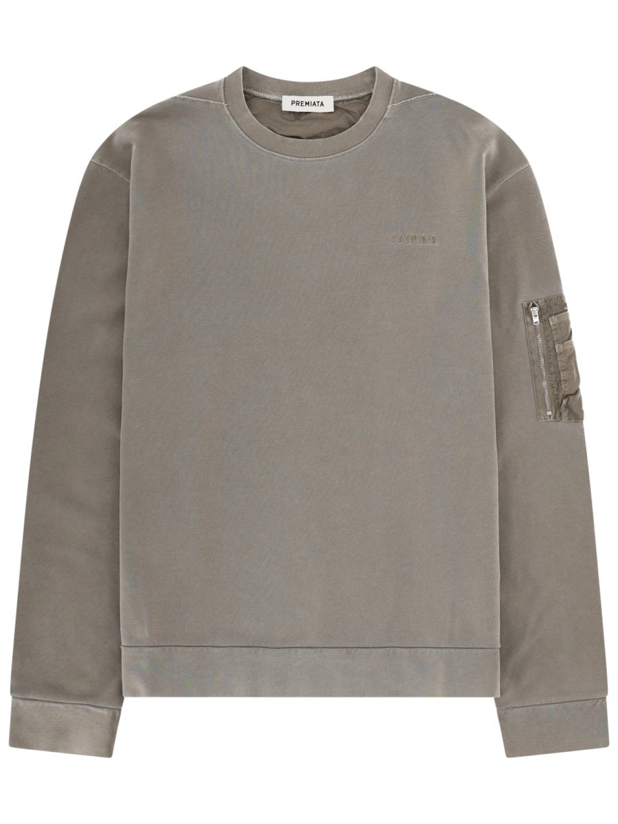 Premiata Logo-Embroidered Cotton Sweatshirt — Gray by Premiata