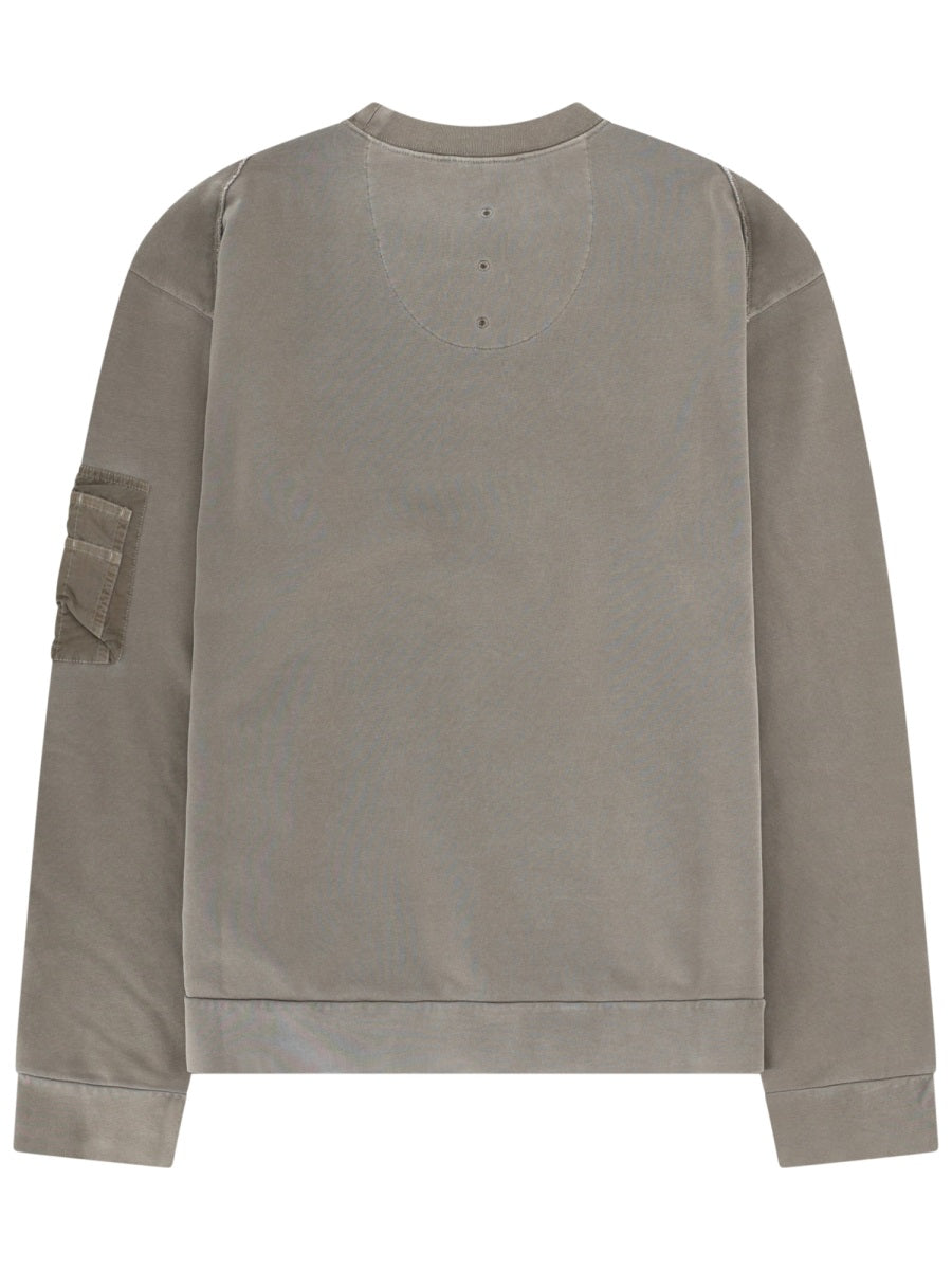 Premiata Logo-Embroidered Cotton Sweatshirt — Gray, view 2