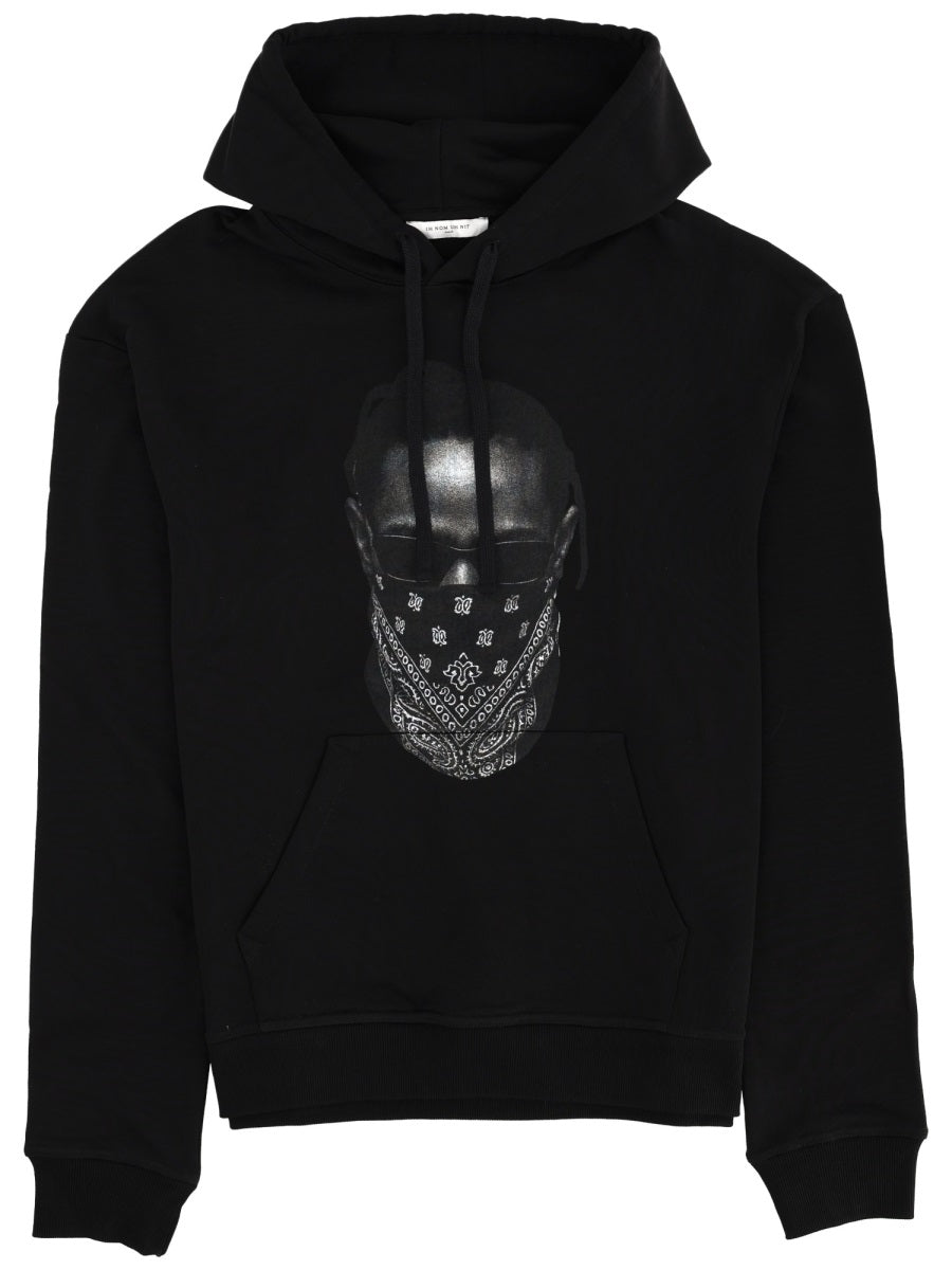 Ih Nom Uh Nit Graphic Print Sweatshirt — Black by Ih Nom Uh Nit