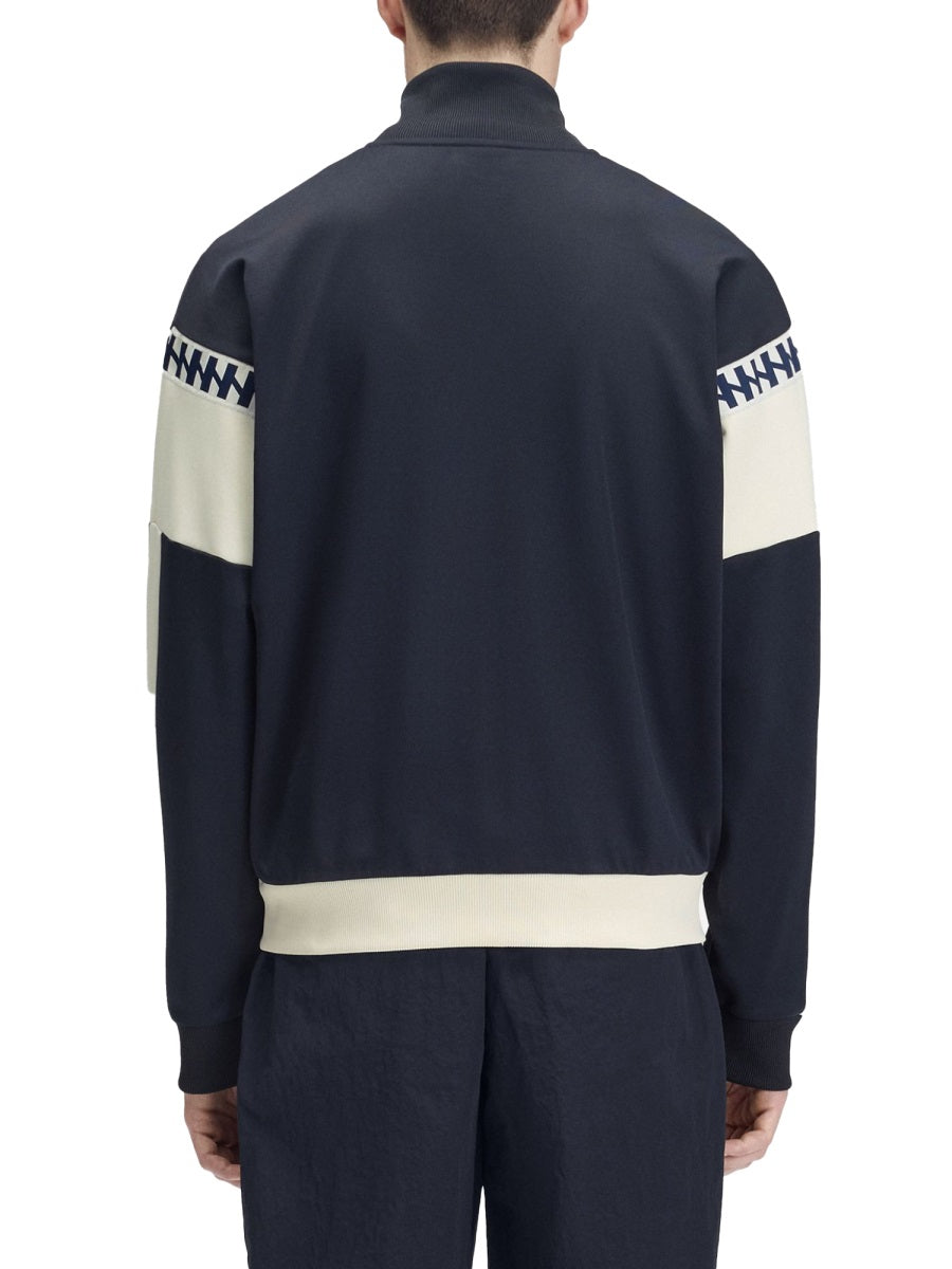 Fred Perry Cotton Blend Jacket — Blue, view 3