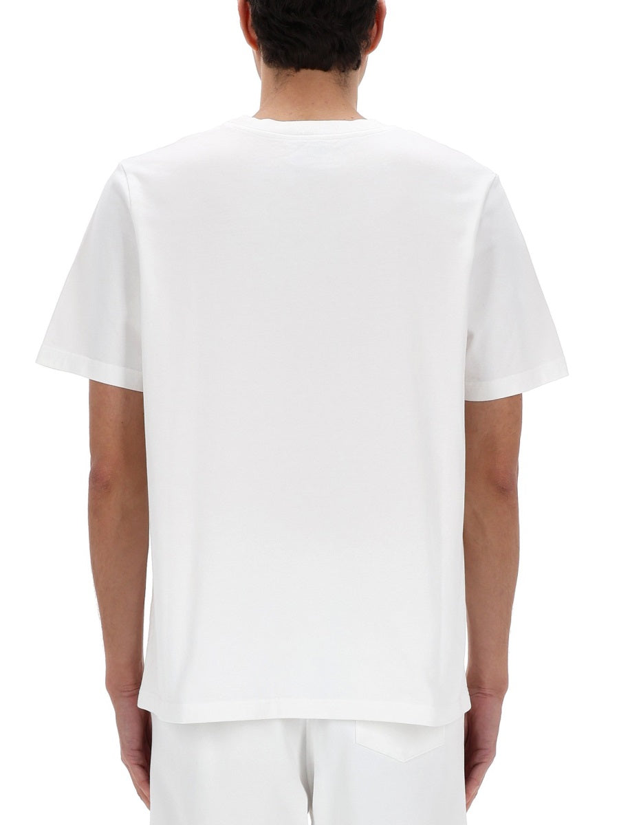 Casablanca Logo-Print Organic Cotton T-Shirt — White, view 4