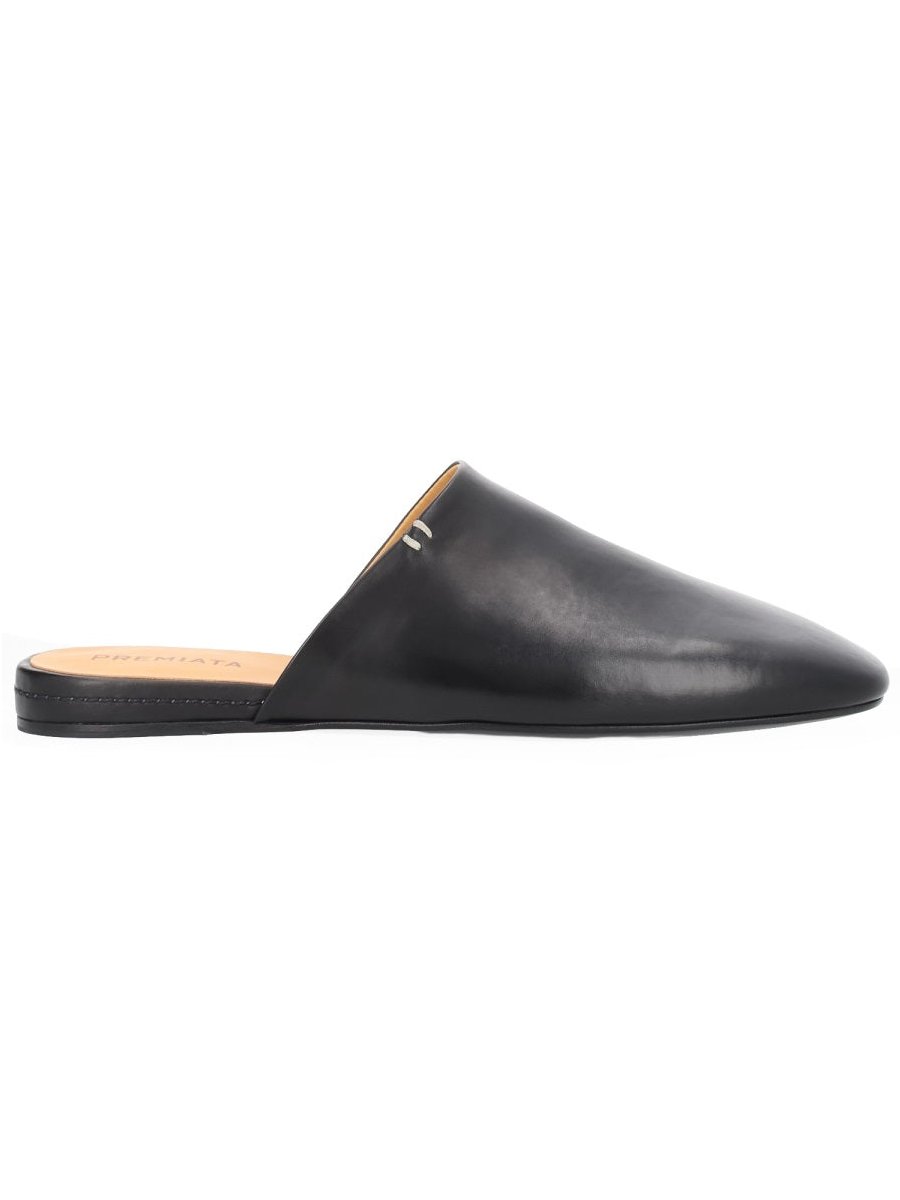 Premiata Calf Leather Sabot Flat — Black by Premiata