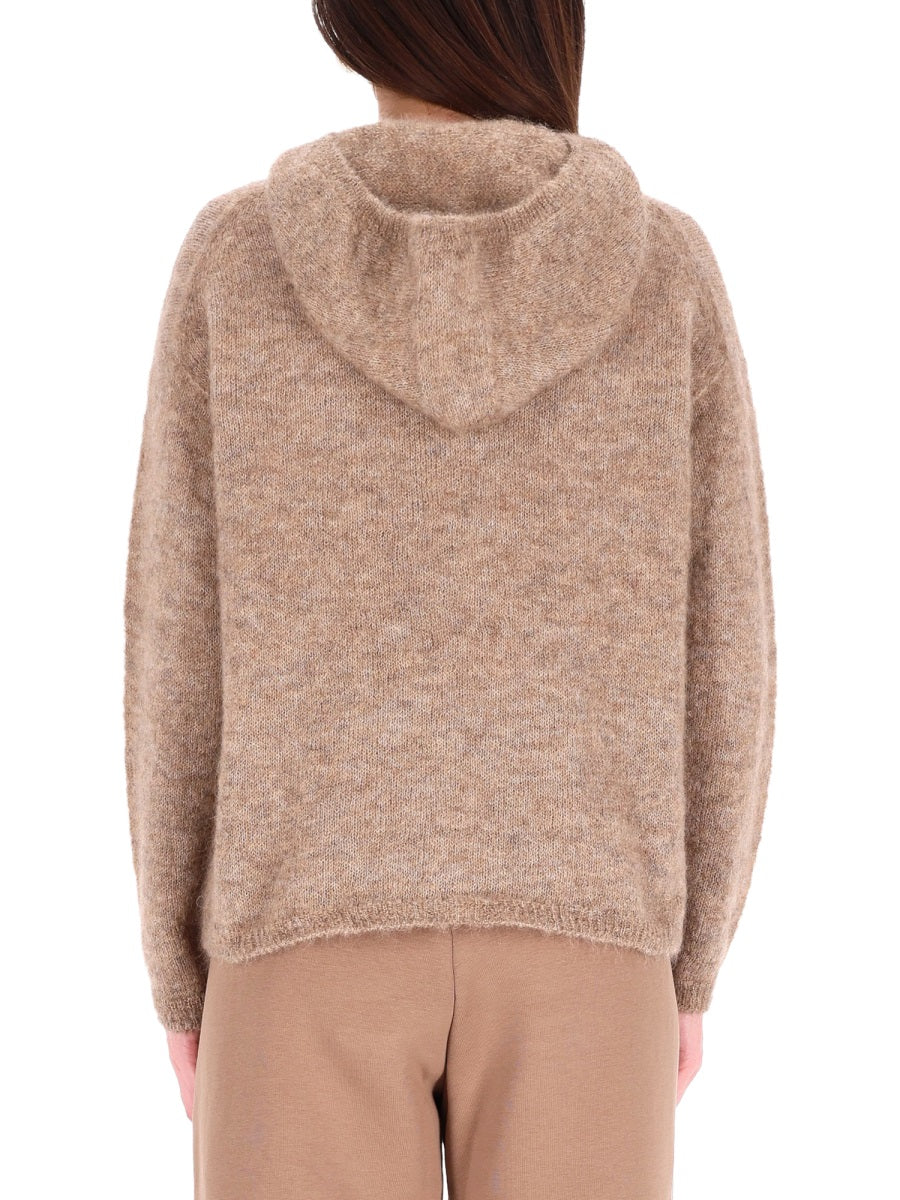 'S Max Mara Hooded Mohair Sweater — Beige by 'S Max Mara
