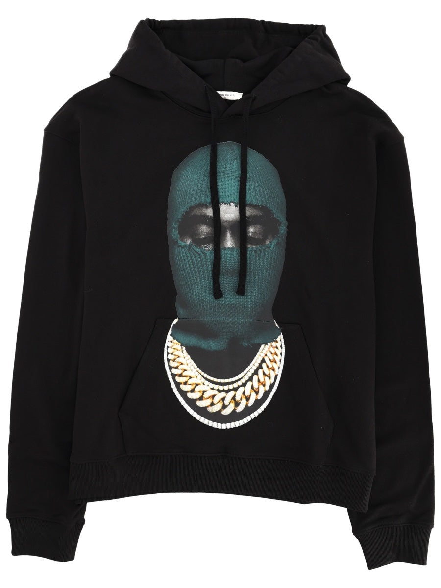 Ih Nom Uh Nit Cotton Print Sweatshirt — Black by Ih Nom Uh Nit