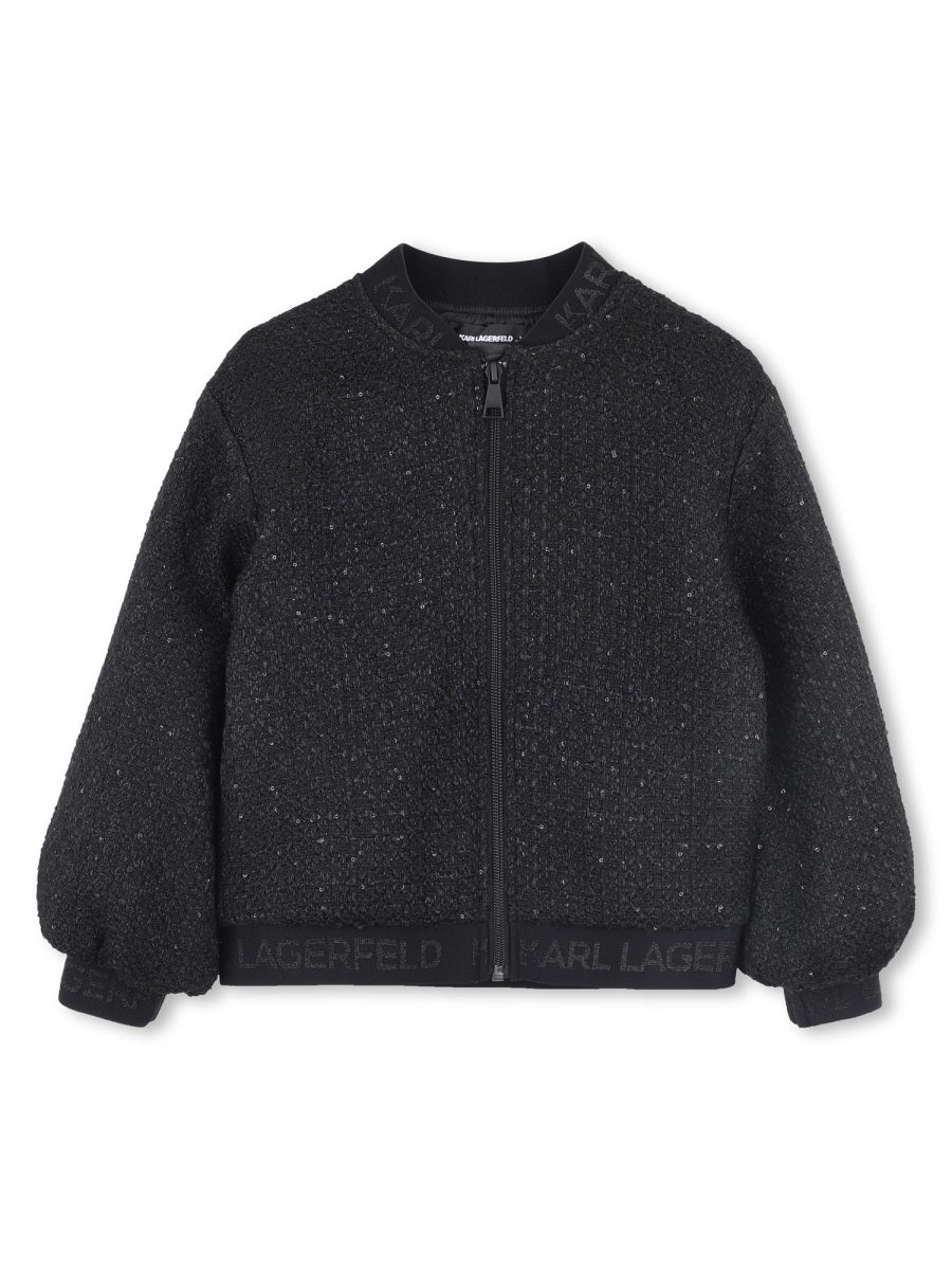 Karl Lagerfeld Tailored Polyester Jacket — Black by Karl Lagerfeld