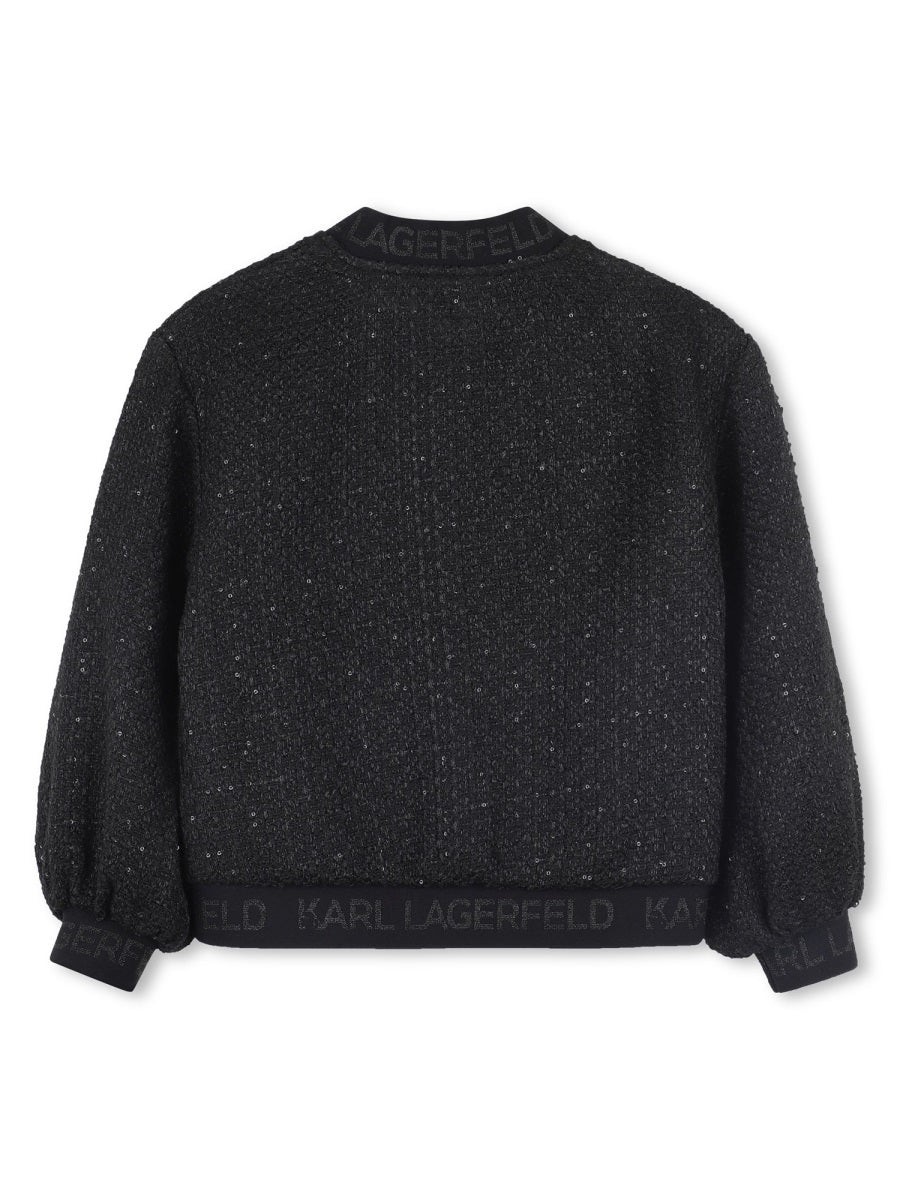 Karl Lagerfeld Tailored Polyester Jacket — Black, view 2