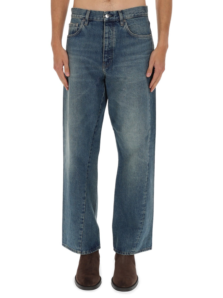 Sunflower Wide Twist Jeans — Blue, view 4