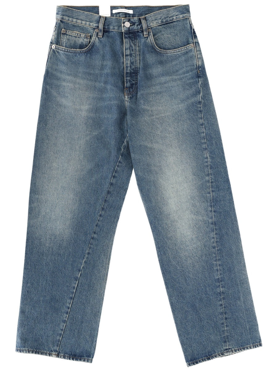 Sunflower Wide Twist Jeans — Blue, view 5