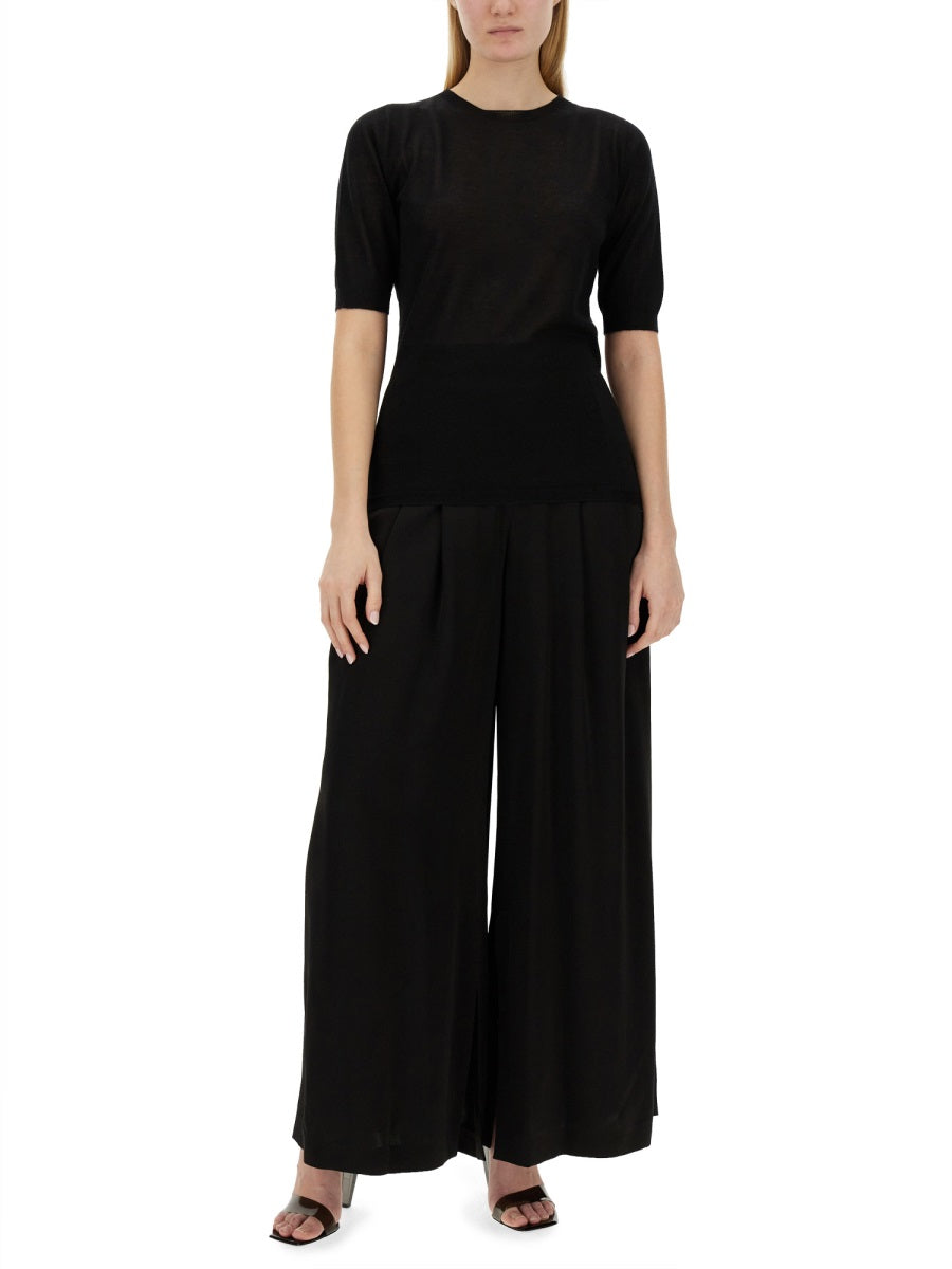Fabiana Filippi Cashmere and Silk Blend Sweater — Black, view 4