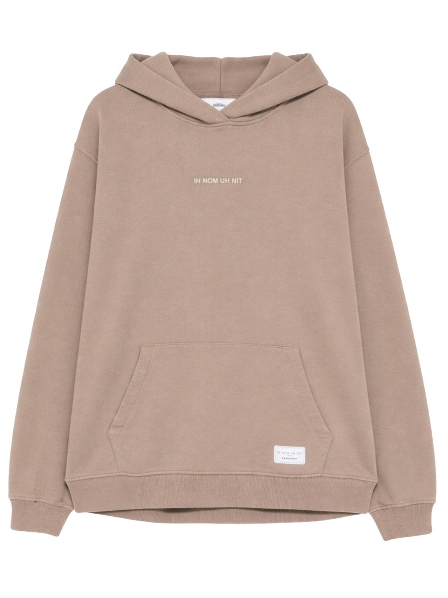 Ih Nom Uh Nit Logo-Embroidered Cotton Sweatshirt — Beige by Ih Nom Uh Nit