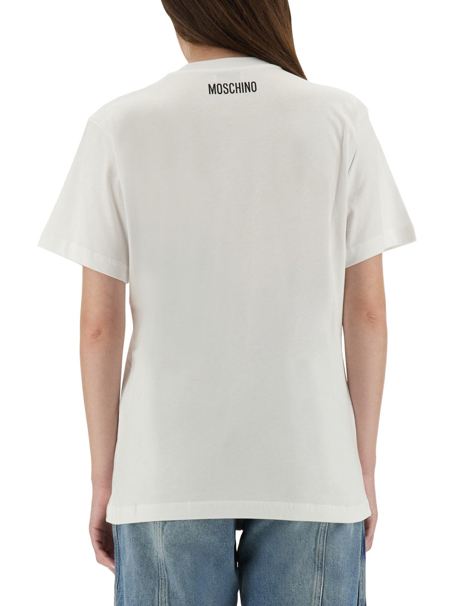 Moschino Printed Cotton T-Shirt — White by Moschino