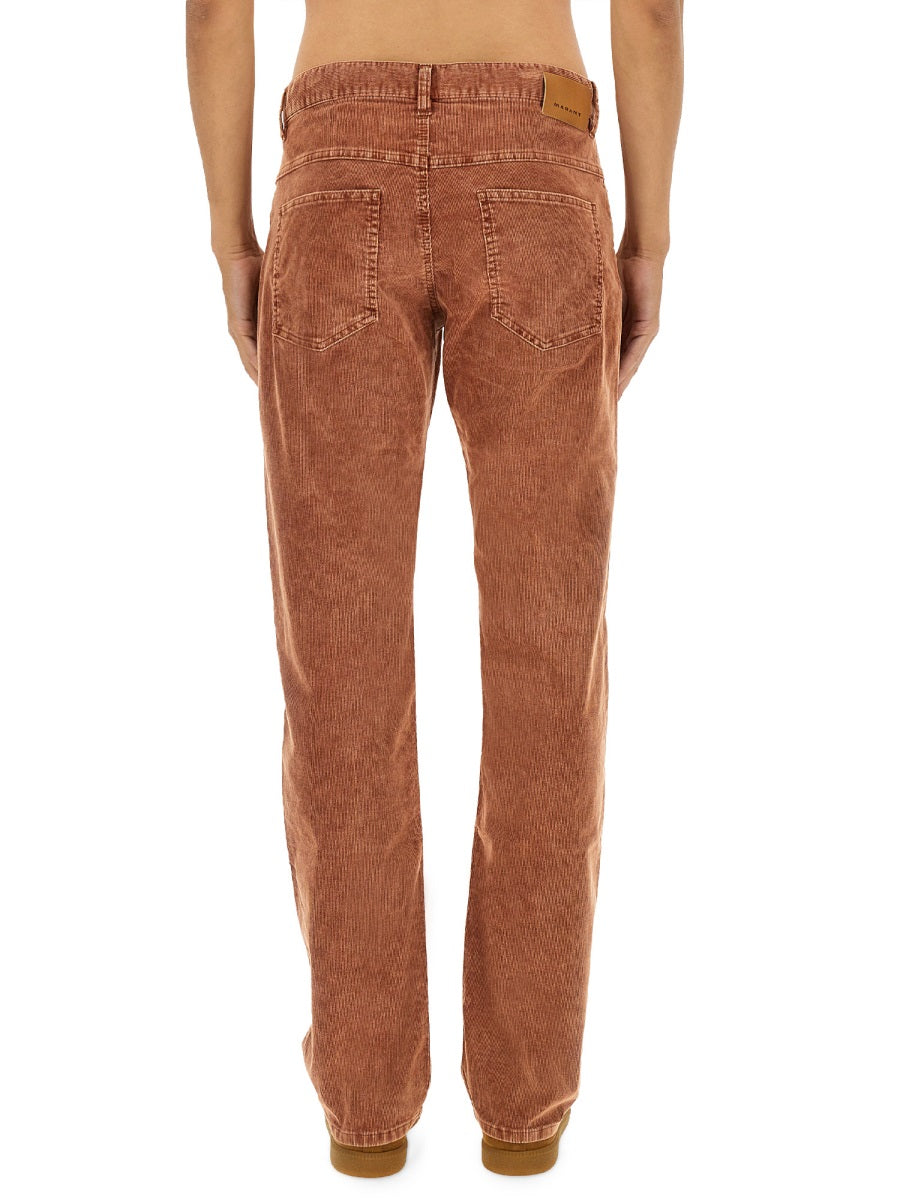 Isabel Marant Cotton-Blend Trousers — Brown by Isabel Marant