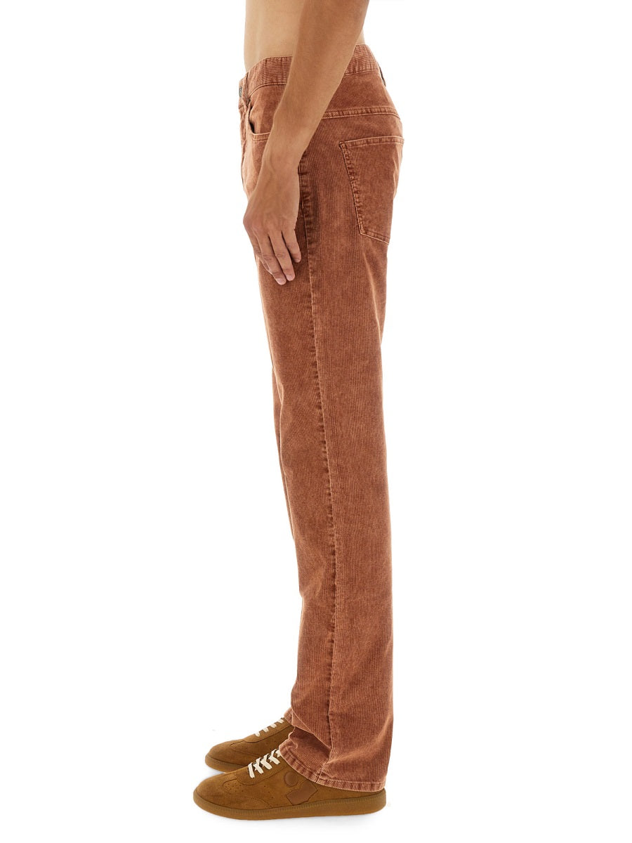 Isabel Marant Cotton-Blend Trousers — Brown, view 4