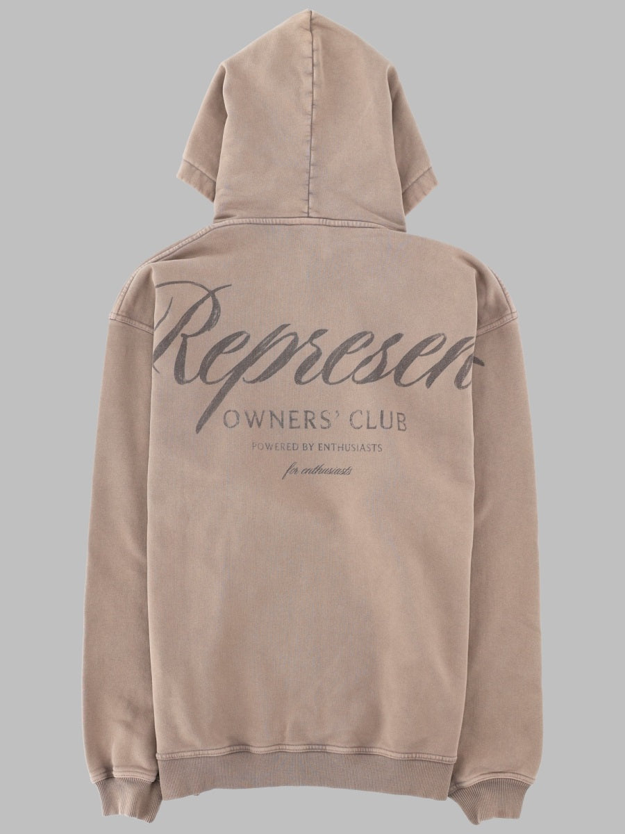 Represent Logo Cotton Sweatshirt — Gray, view 2